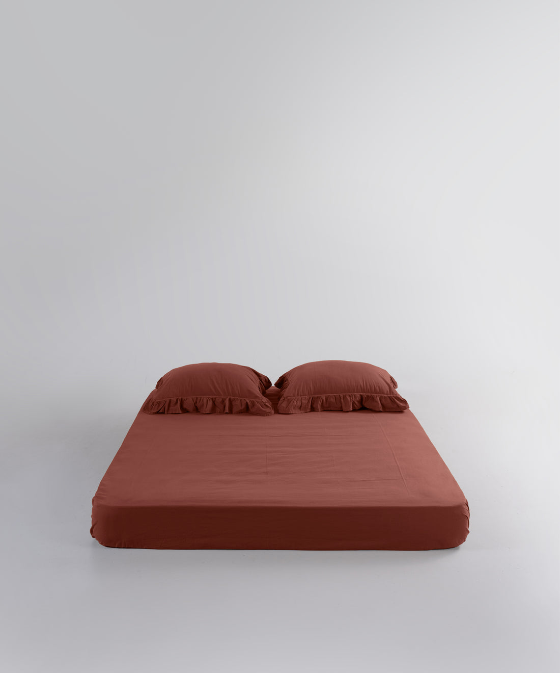 Stonewash 100% Soft Cotton Exclusive Fitted Sheet Set Cinnamon Stick