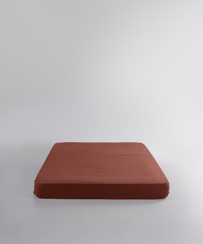 Stonewash 100% Soft Cotton Exclusive Fitted Sheet Set Cinnamon Stick