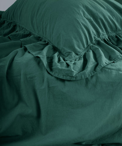 Stonewash Exclusive 100% Soft Cotton Pillowcase Dark Green