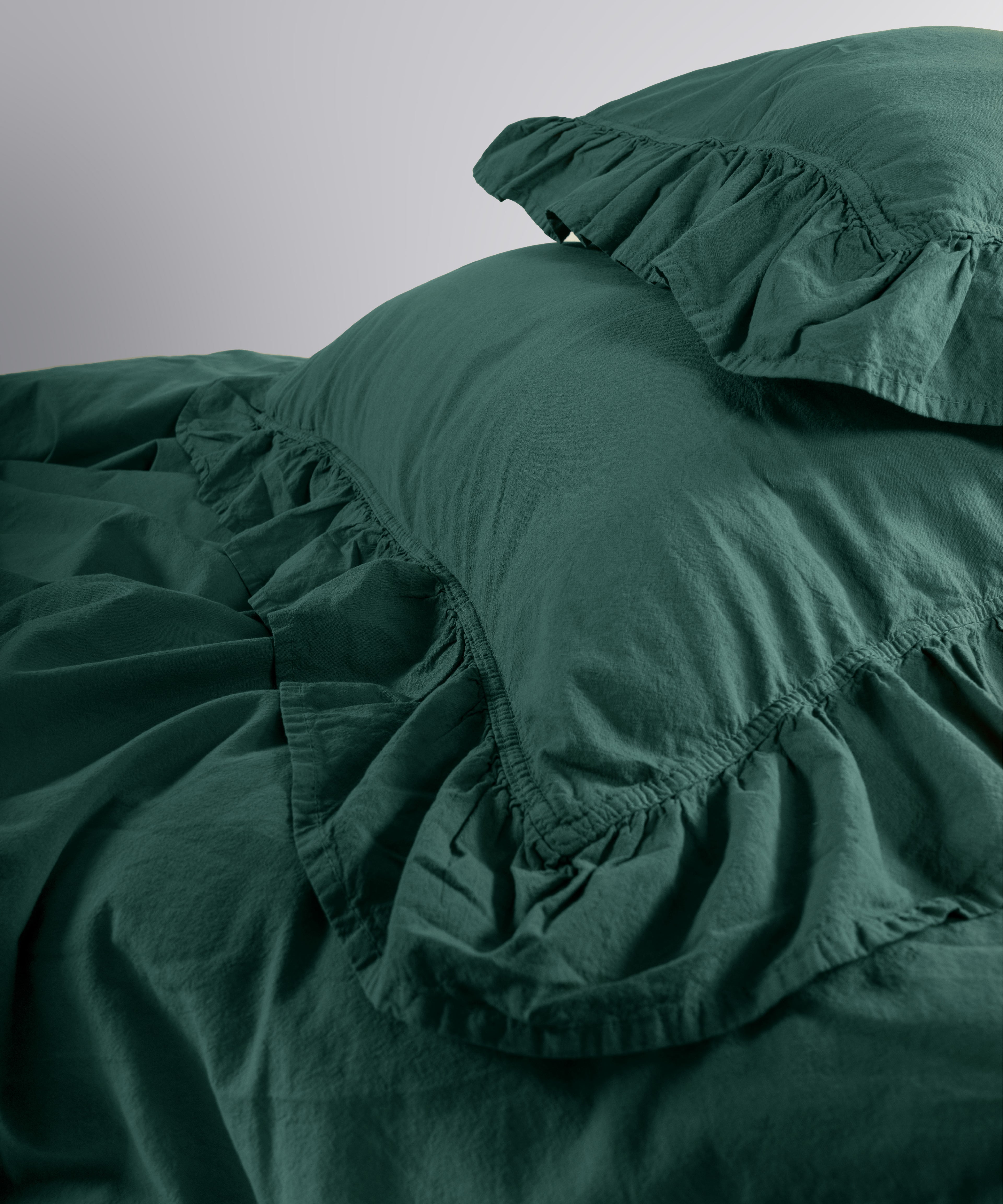 Stonewash Exclusive 100% Soft Cotton Pillowcase Dark Green