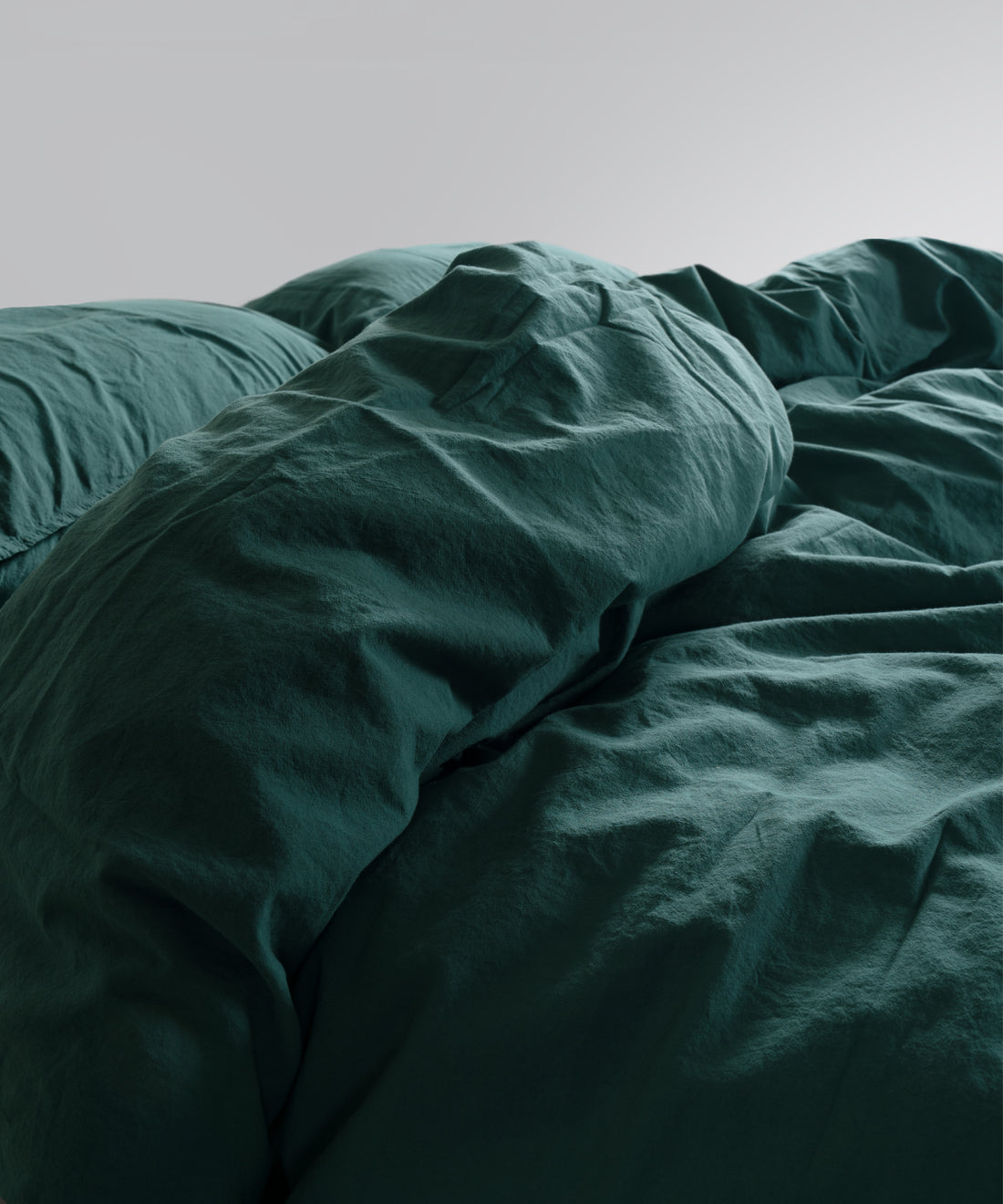 Stonewash Standart 100% Soft Cotton Pillowcase Dark Green