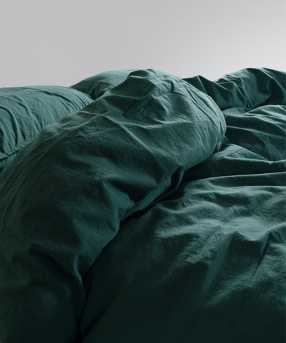 Stonewash Standart 100% Soft Cotton Pillowcase Dark Green