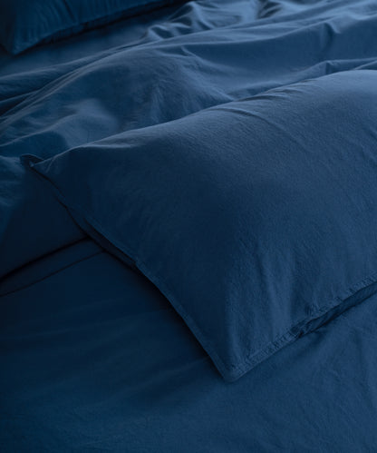 Stonewashed Ephesus 100% Soft Cotton Duvet Cover Dress Blue