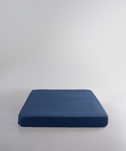 Stonewash 100% Soft Cotton Exclusive Fitted Sheet Set Dress Blue