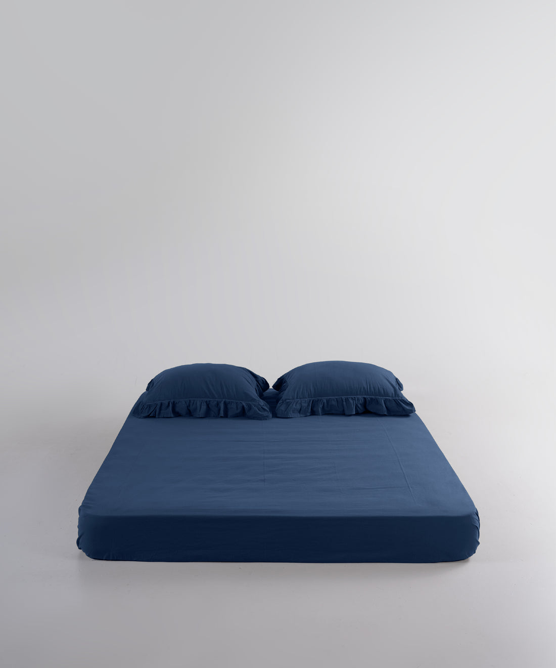 Stonewash 100% Soft Cotton Exclusive Fitted Sheet Set Dress Blue