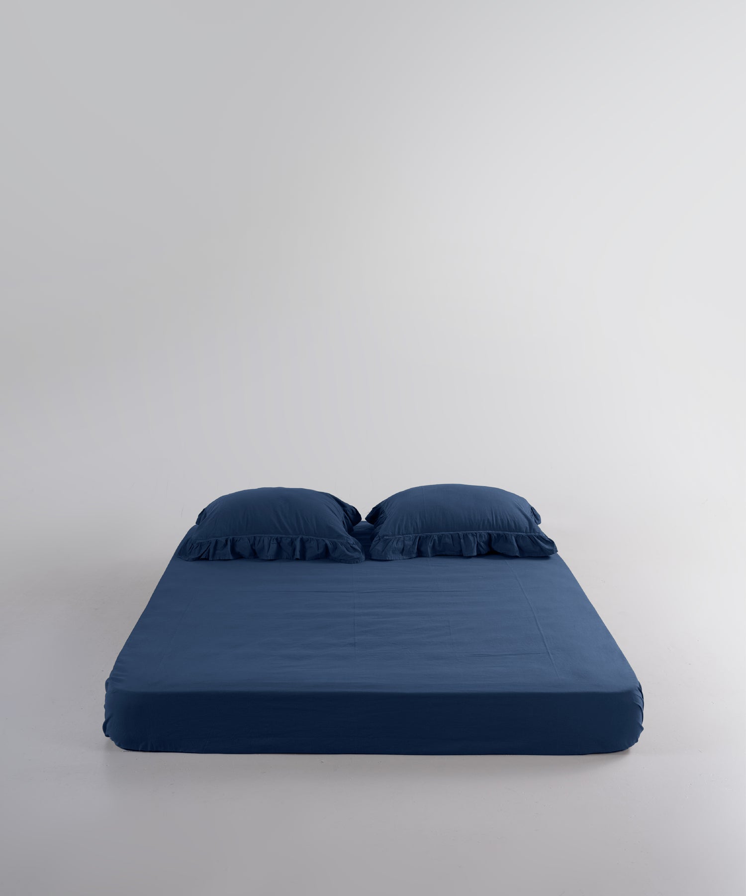 Stonewash 100% Soft Cotton Exclusive Fitted Sheet Set Dress Blue