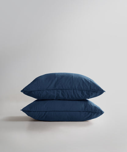Stonewash 100% Soft Cotton Fitted Sheet Set Dress Blue