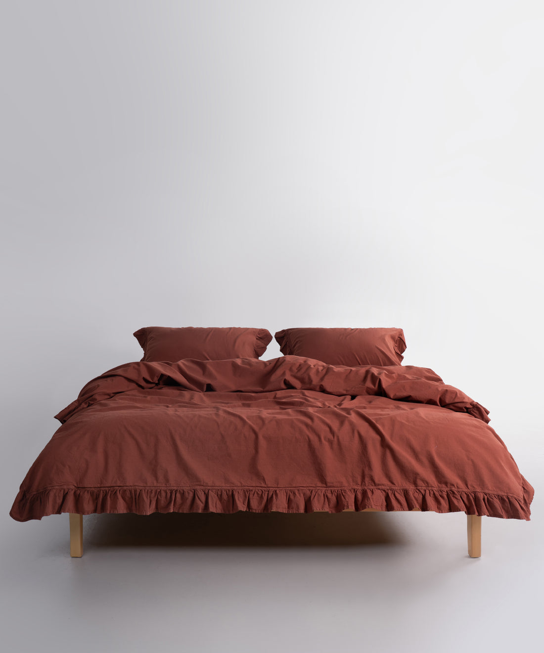 Stonewash Exclusive 100% Soft Cotton Duvet Cover Set Cinnomon Stick