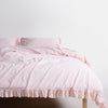 Stonewashed Exclusive 100% Soft Cotton Ruffled Duvet Cover Set Pristine