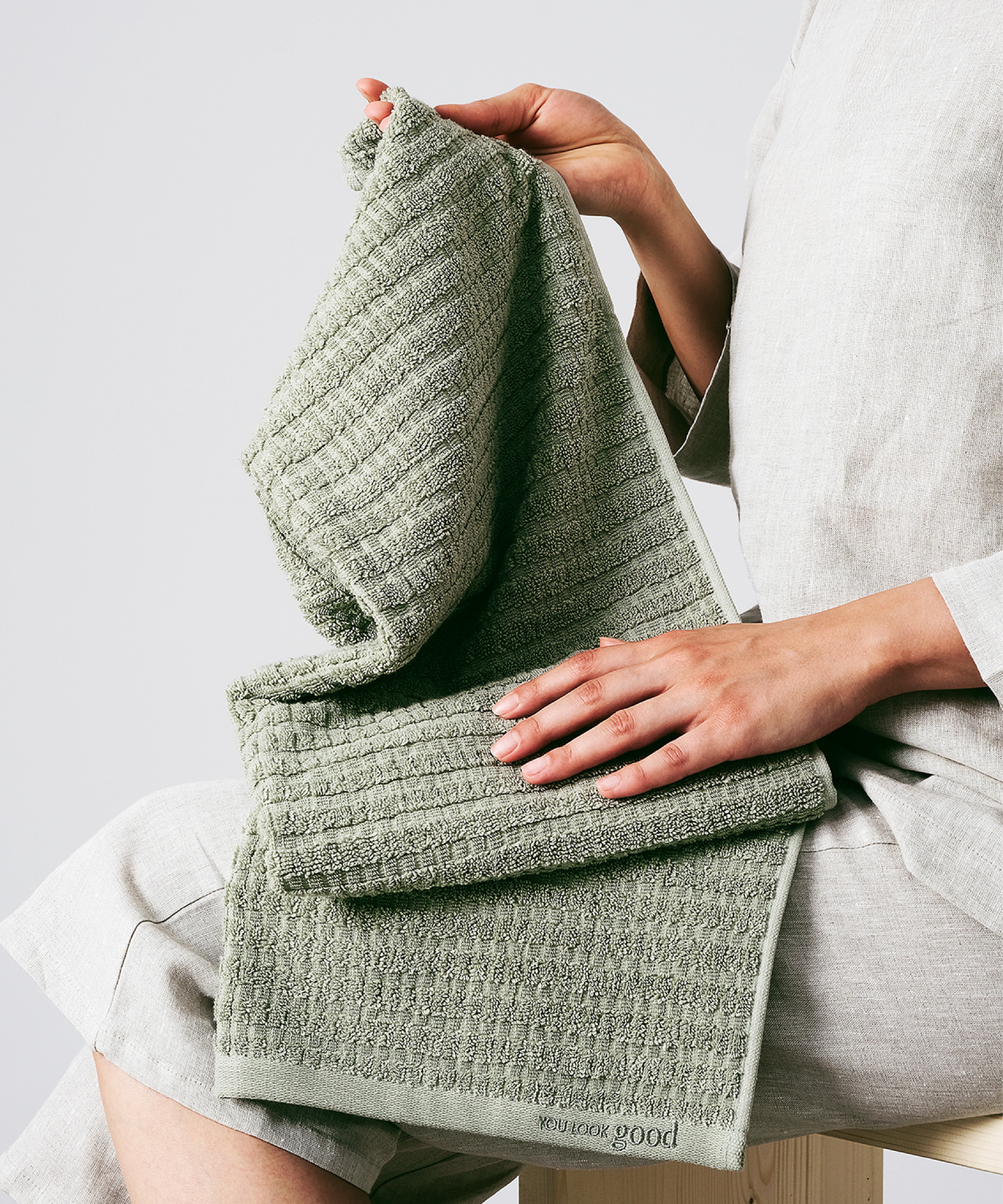 Penta - 50x90cm Set of 2 Towels Green