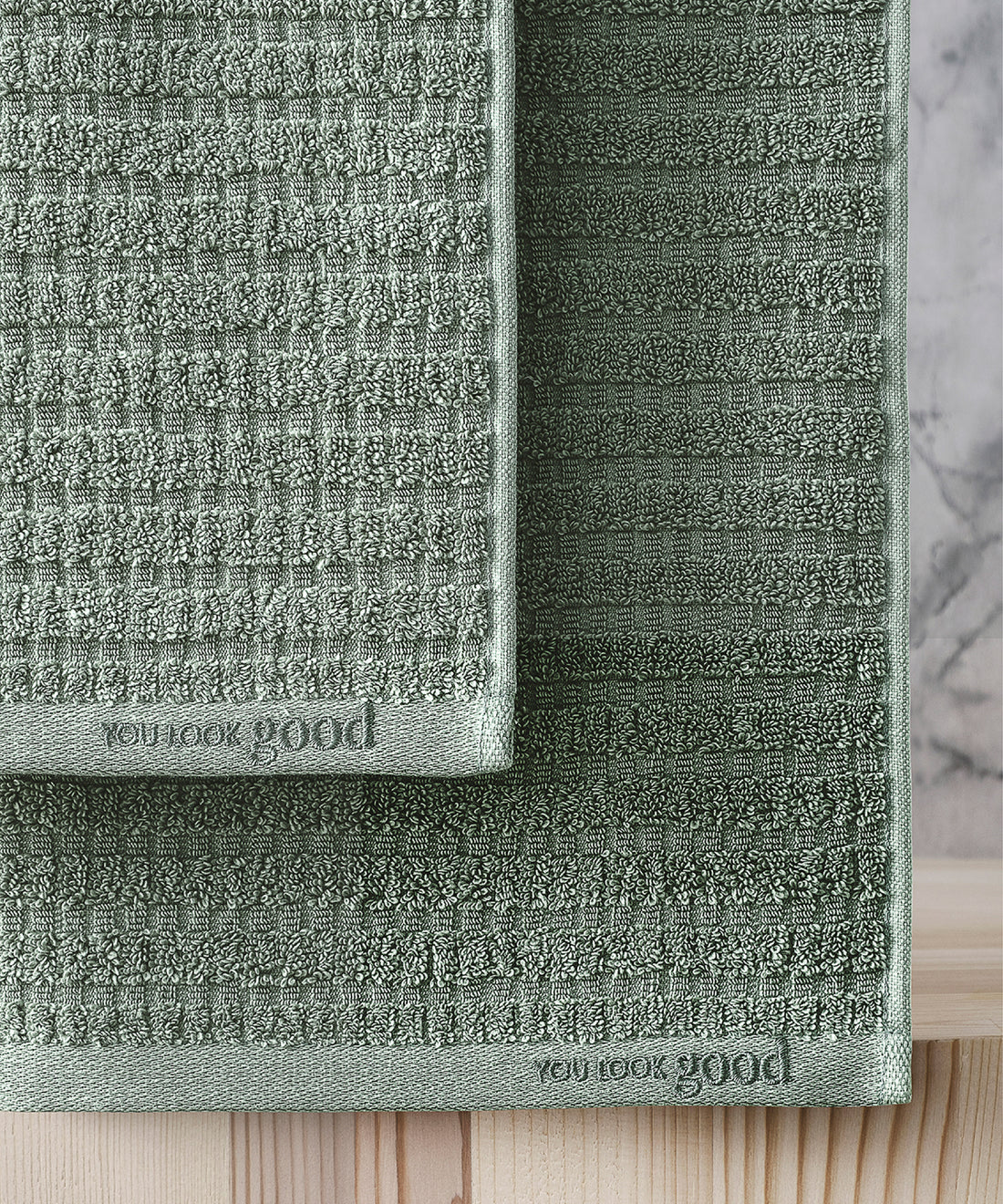 Penta - 50x90cm 1 Towel + 70x140cm 1 Towel Green