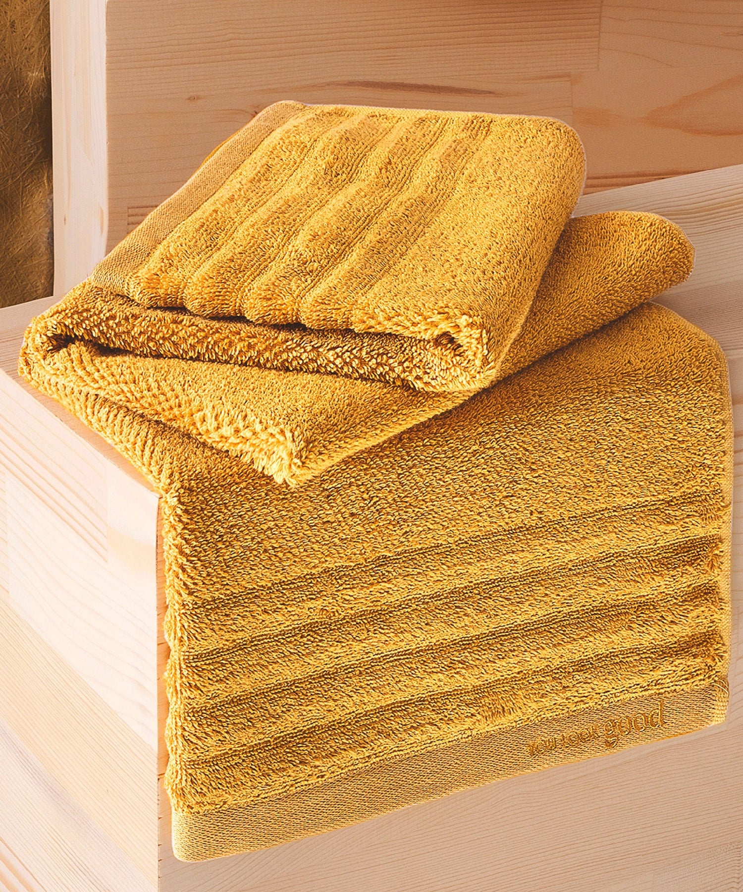 Lapis - 50x90cm 1 Towel + 70x140cm 1 Towel Mustard