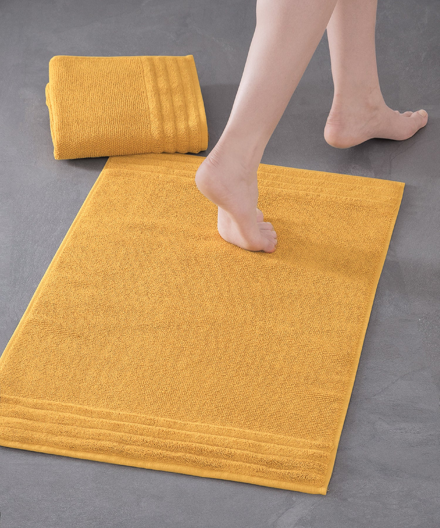 Lapis - 50x75cm Set of 2 Bathmats Mustard