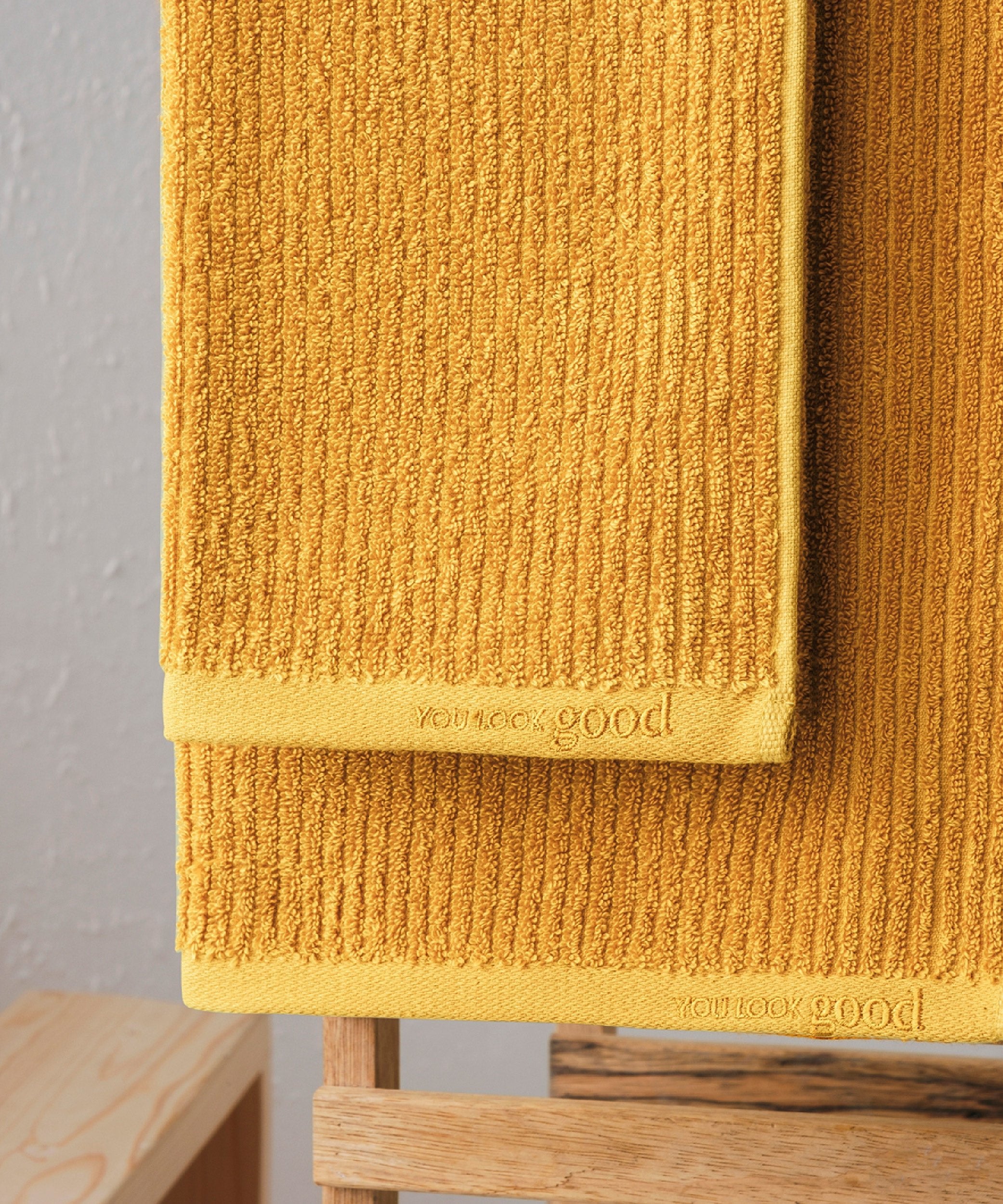 Pana - 50x90cm 1 Towel + 70x140cm 1 Towel Mustard