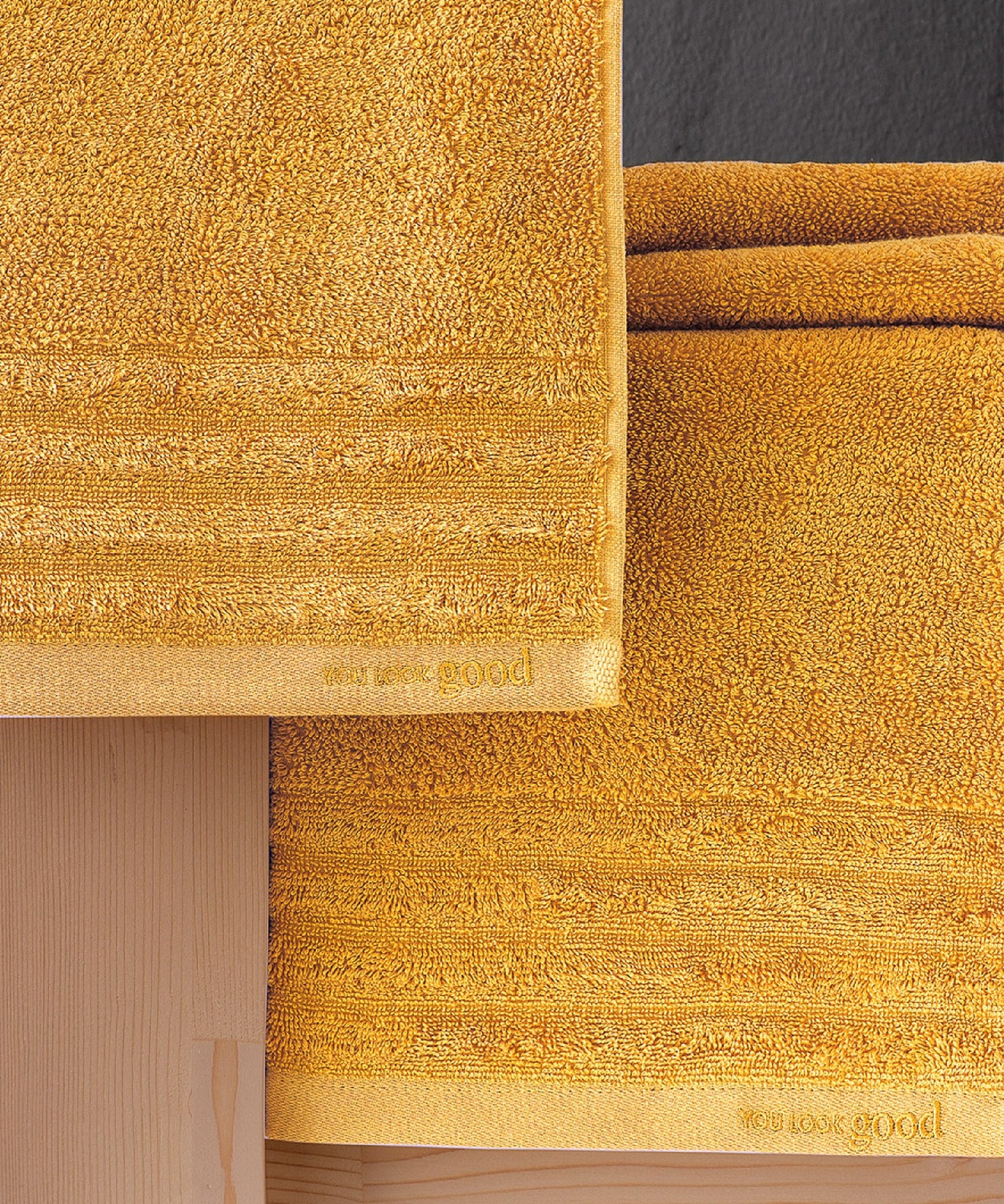 Lapis - 50x90cm 1 Towel + 70x140cm 1 Towel Mustard