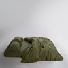Stonewash Exclusive 100% Soft Cotton Duvet Cover Set Capulet Olive