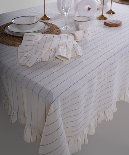 Leila %100 Cotton Garment Wash Tablecloth - 140X200cm