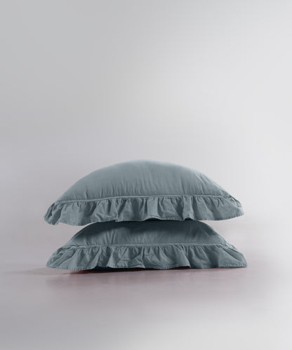 Stonewash Exclusive 100% Soft Cotton Pillowcase Mineral Blue