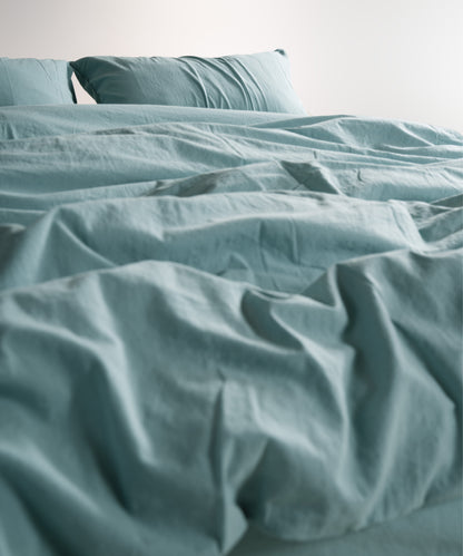 Stonewash Standart 100% Soft Cotton Pillowcase Mineral Blue