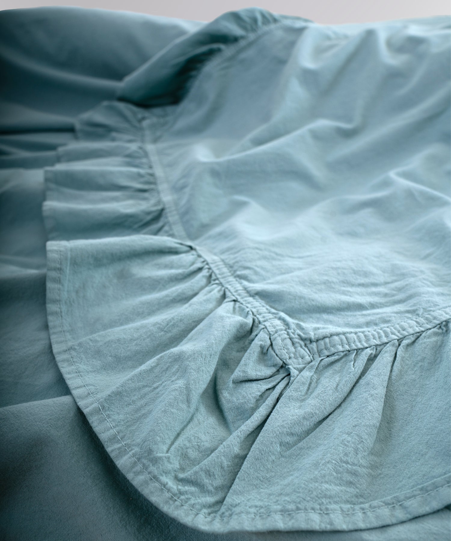 Stonewash Exclusive 100% Soft Cotton Duvet Cover Set Mineral Blue