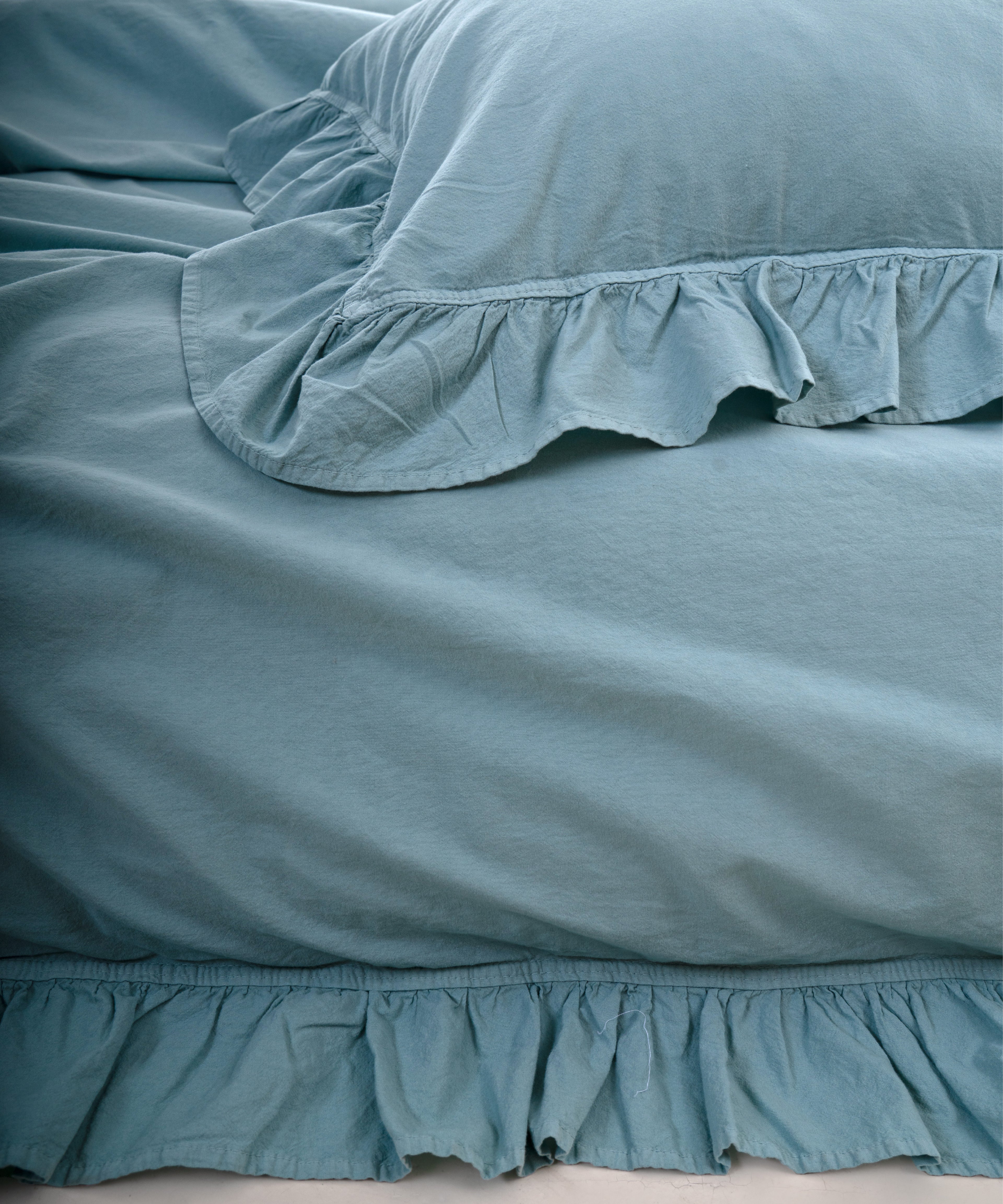 Stonewash Exclusive 100% Soft Cotton Pillowcase Mineral Blue