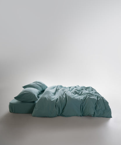 Stonewash 100% Soft Cotton Duvet Cover Mineral Blue