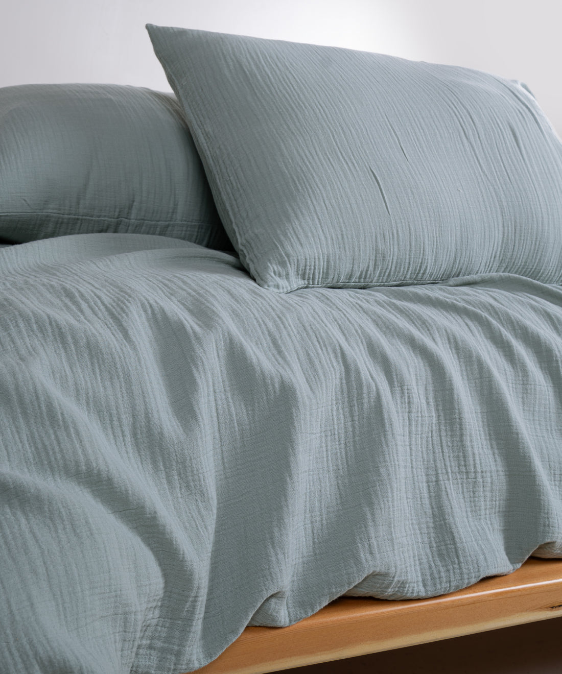 Cloud 100% Natural Cotton Gauze-Muslin Duvet Cover Set Ocean