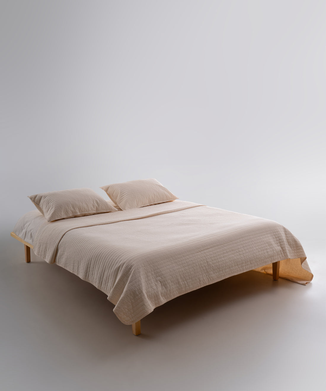 Myra 100% Cotton Stonewashed Bedspread Set - Cream