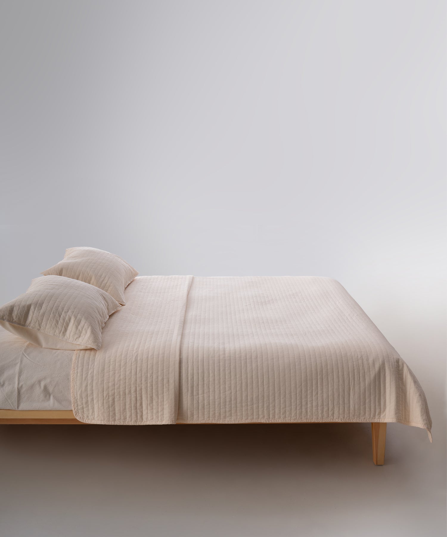 Myra 100% Cotton Stonewashed Bedspread Set - Cream