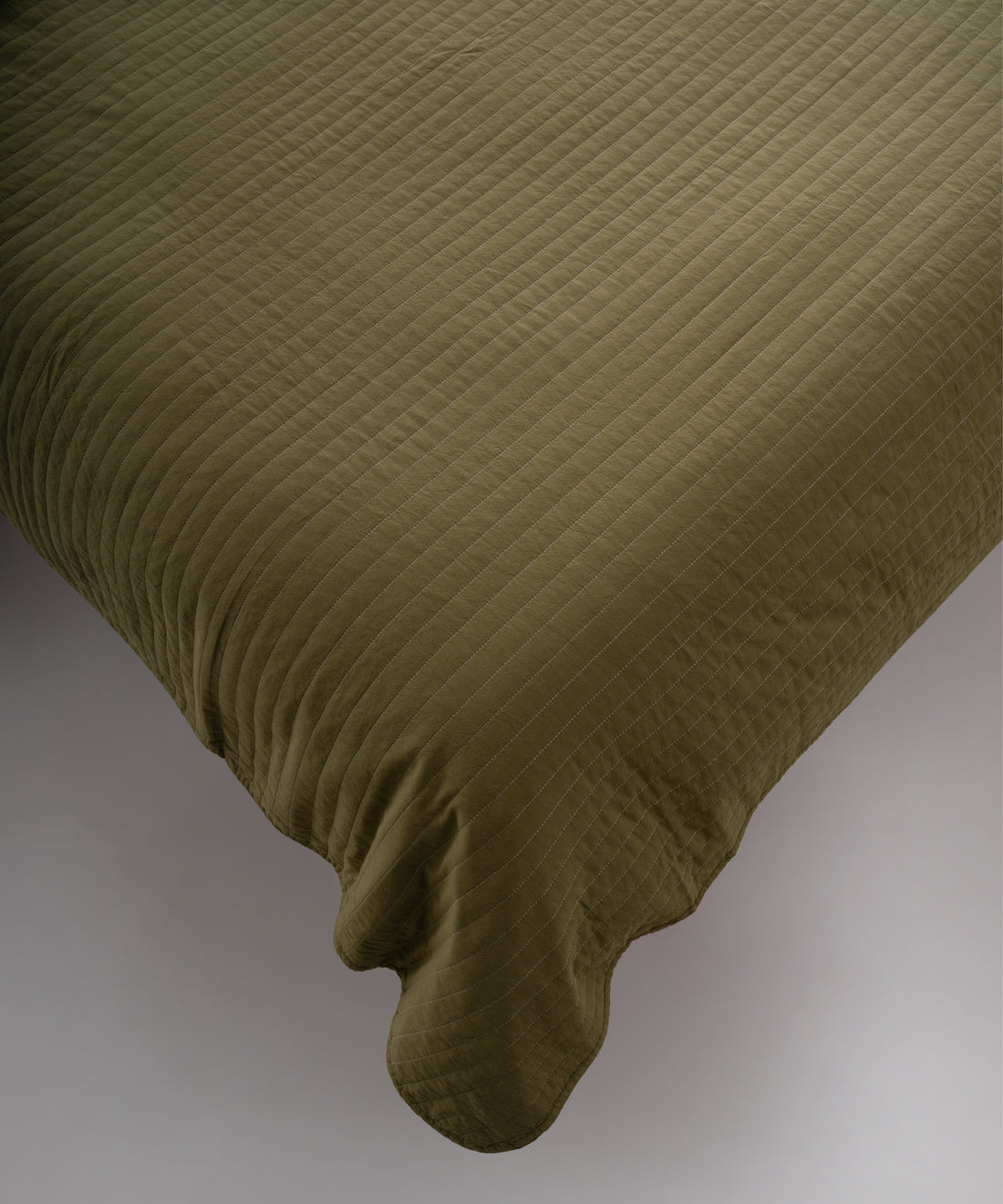 Myra 100% Cotton Stonewashed Bedspread Set - Olive