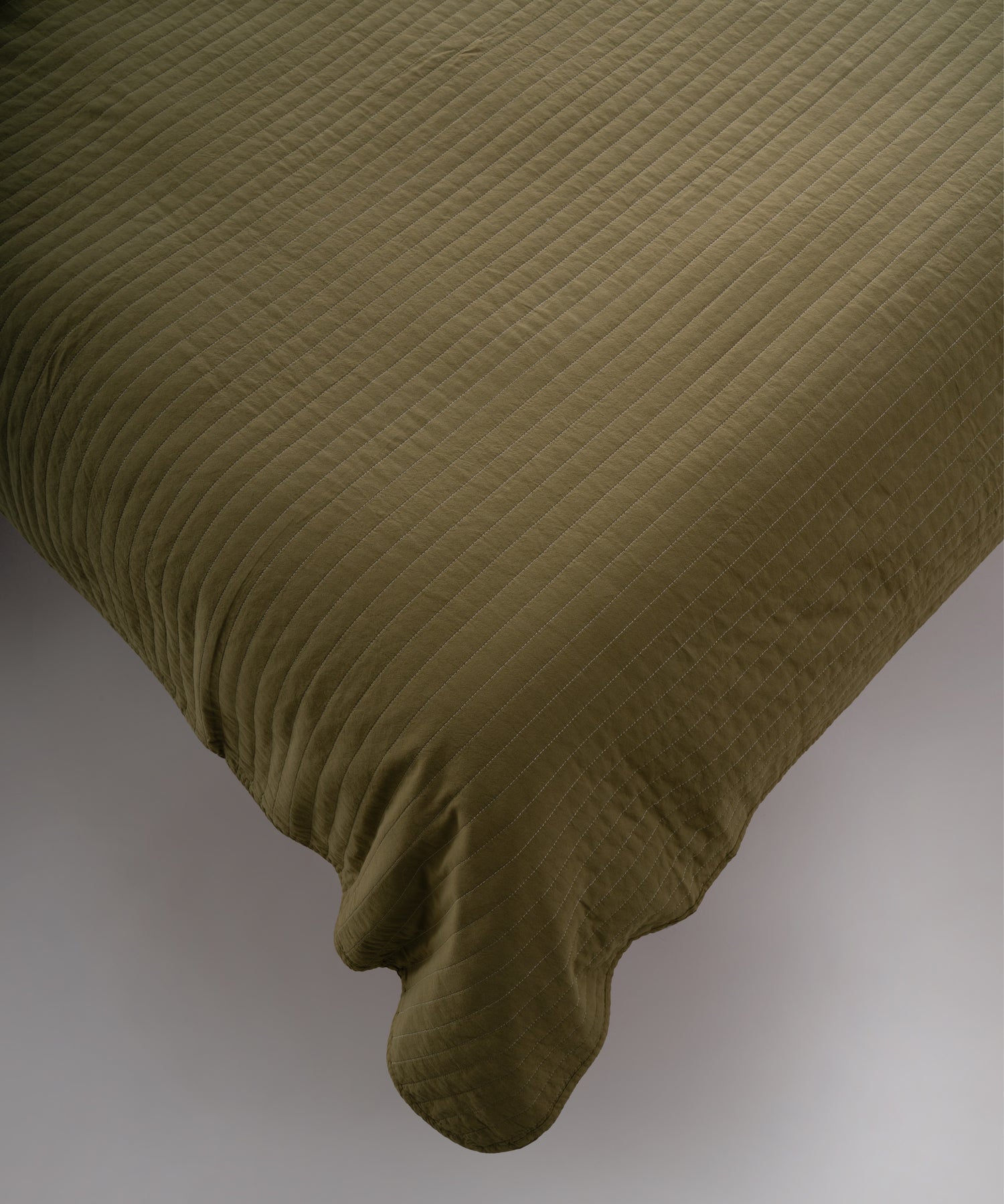 Myra 100% Cotton Stonewashed Bedspread Set - Olive