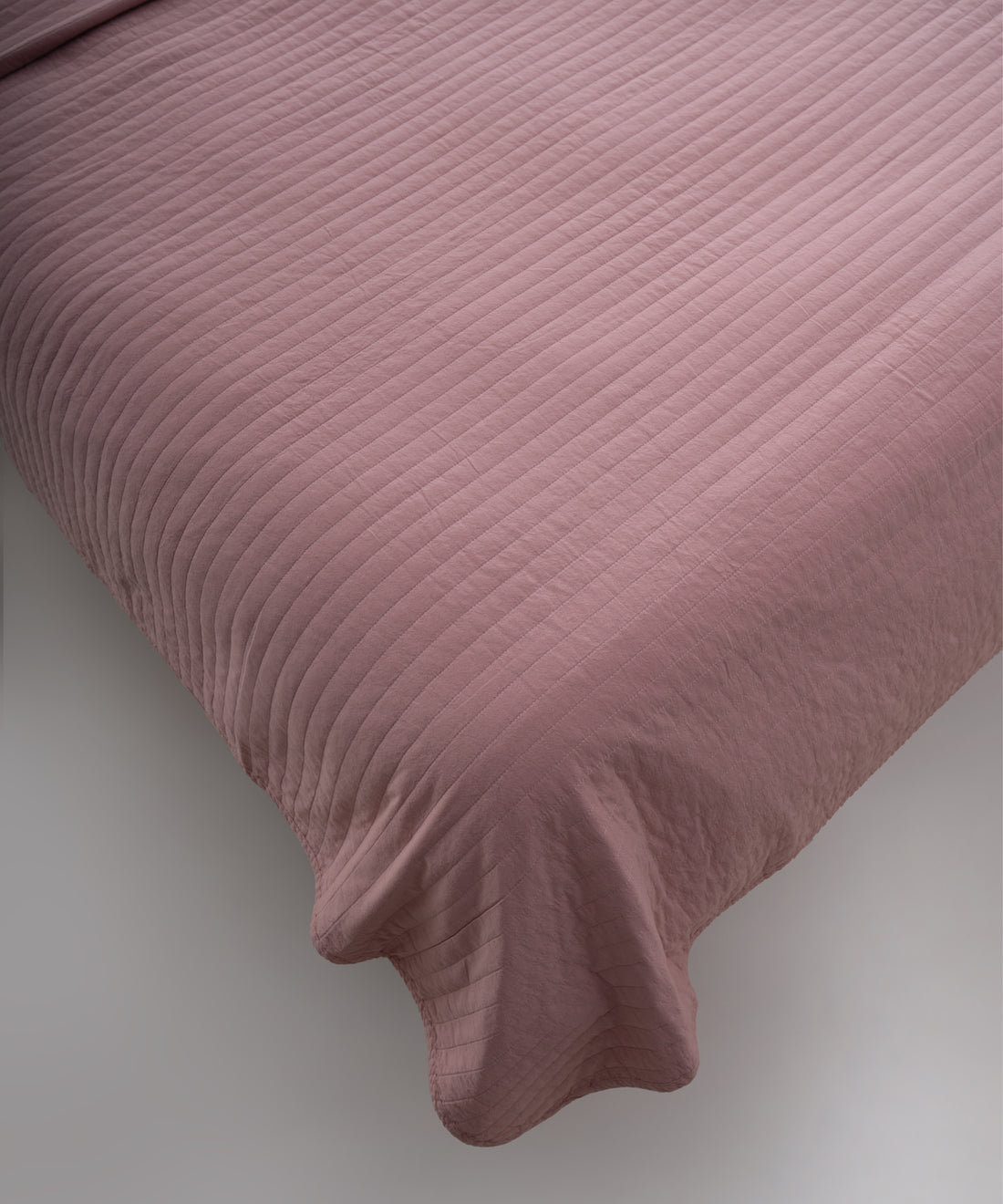 Myra 100% Cotton Stonewashed Bedspread Set - Pale Mauve