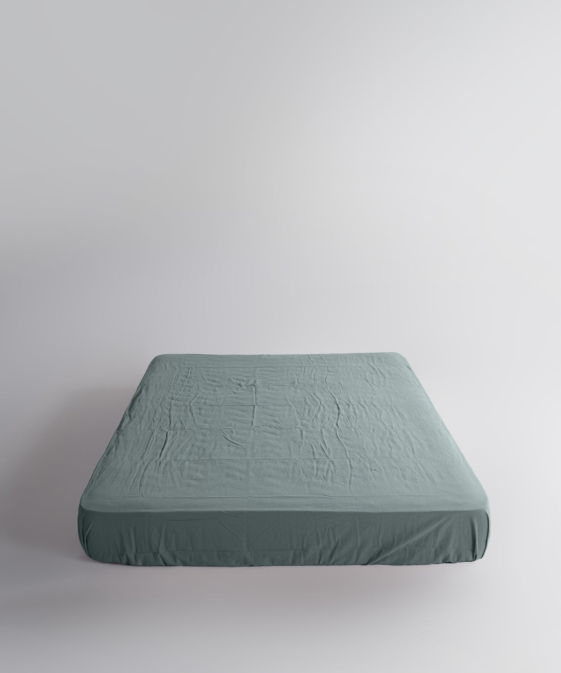 Stonewash 100% Soft Cotton Fitted Sheet Natural Green