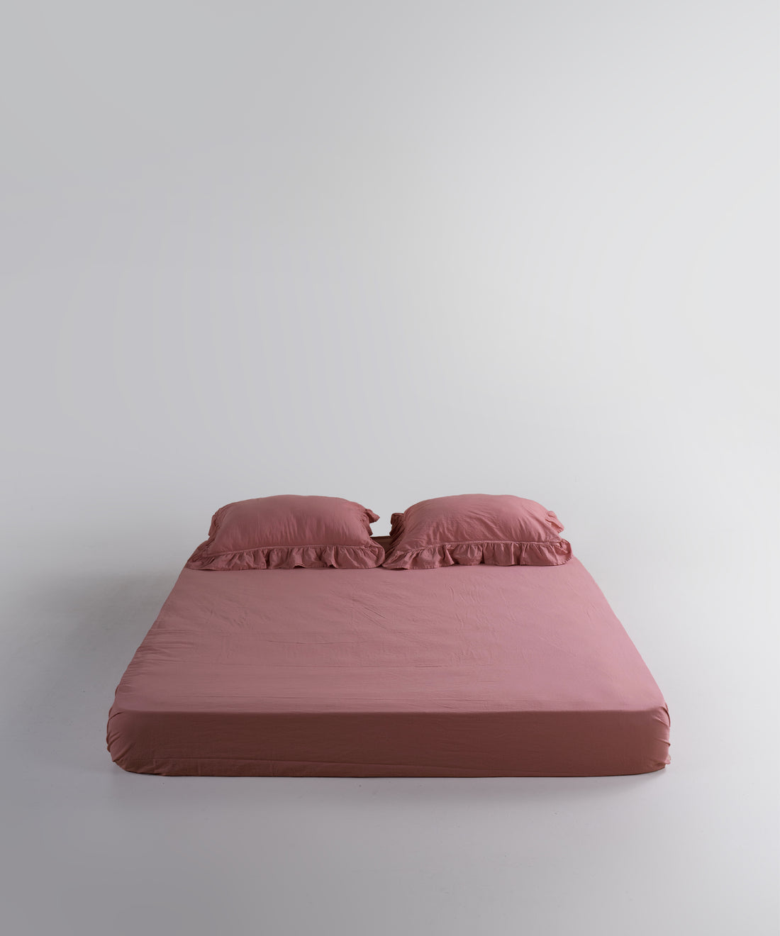 Stonewash 100% Soft Cotton Exclusive Fitted Sheet Set Old Rose