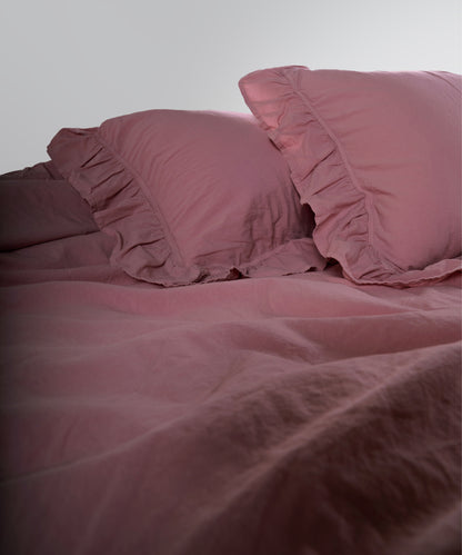 Stonewash Exclusive 100% Soft Cotton Pillowcase Old Rose
