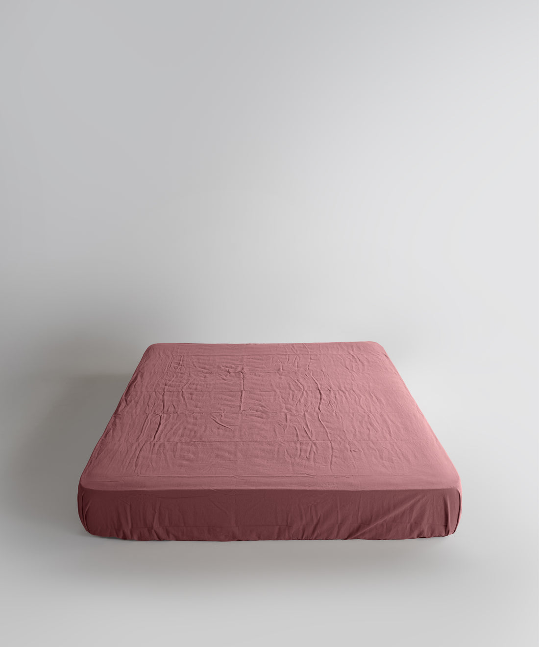 Stonewash 100% Soft Cotton Fitted Sheet Old Rose