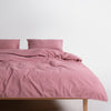 Stonewashed Ephesus 100% Soft Cotton Duvet Cover Old Rose