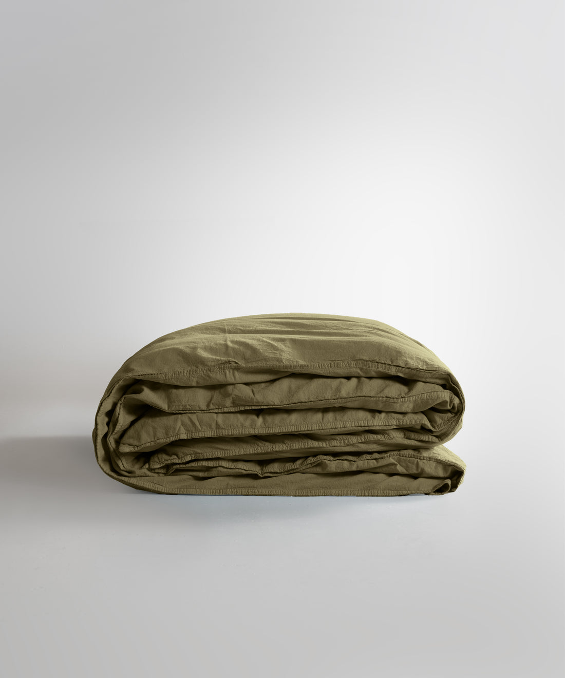 Stonewash 100% Soft Cotton Duvet Cover Olive