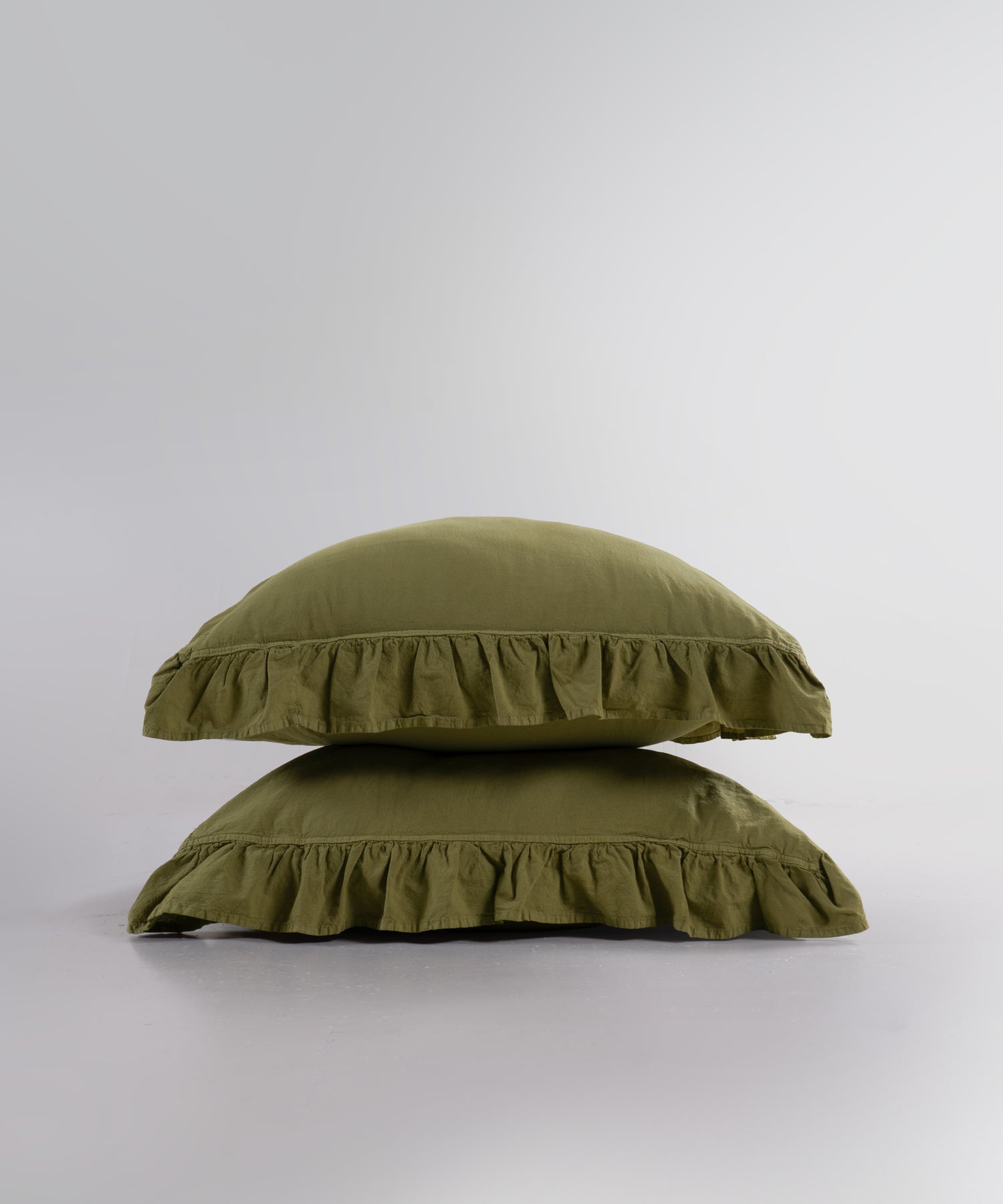 Stonewash 100% Soft Cotton Exclusive Fitted Sheet Set Olive