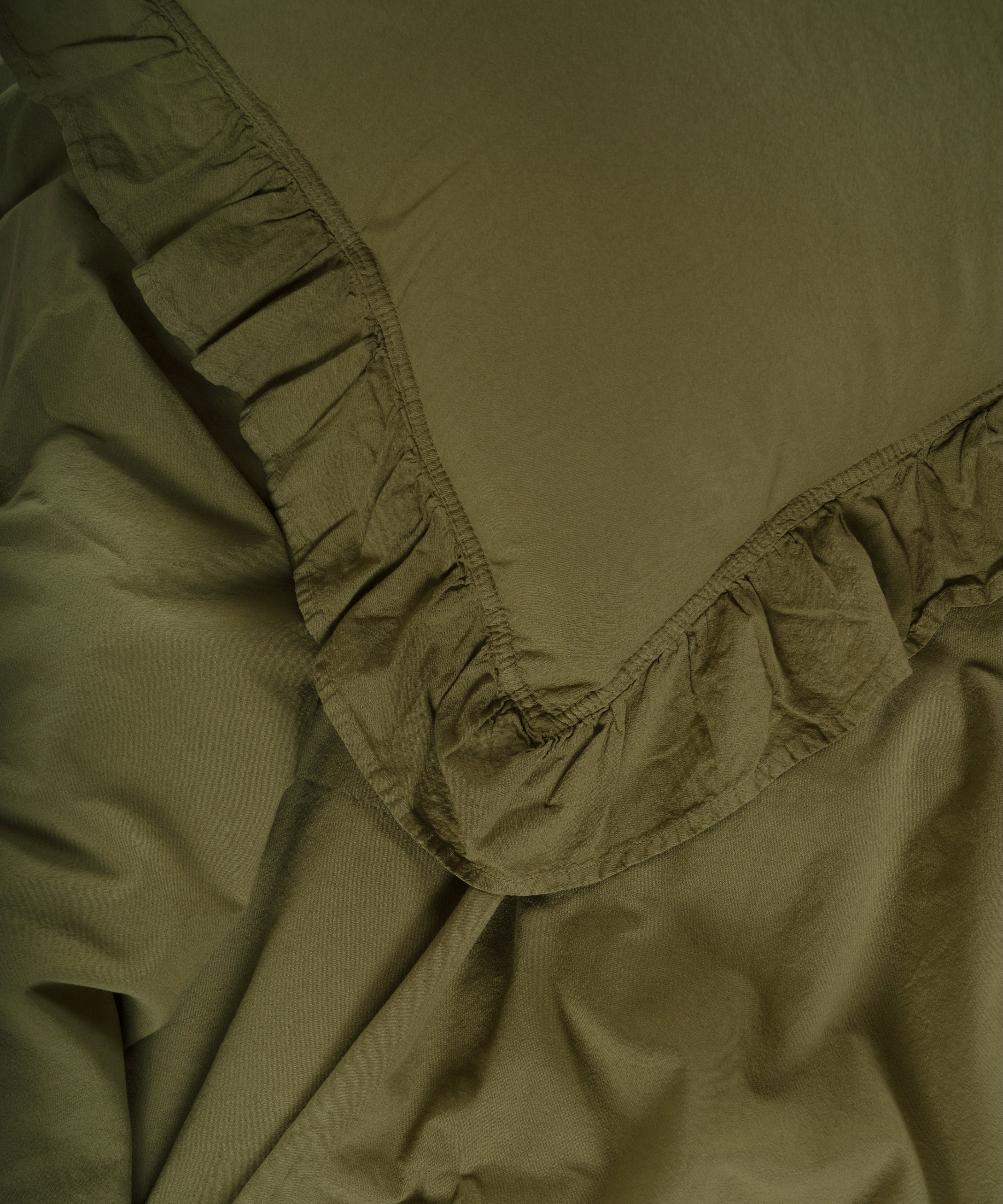 Stonewash 100% Soft Cotton Exclusive Fitted Sheet Set Olive