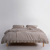 Stonewashed Exclusive 100% Soft Cotton Ruffled Duvet Cover Oxfordtan