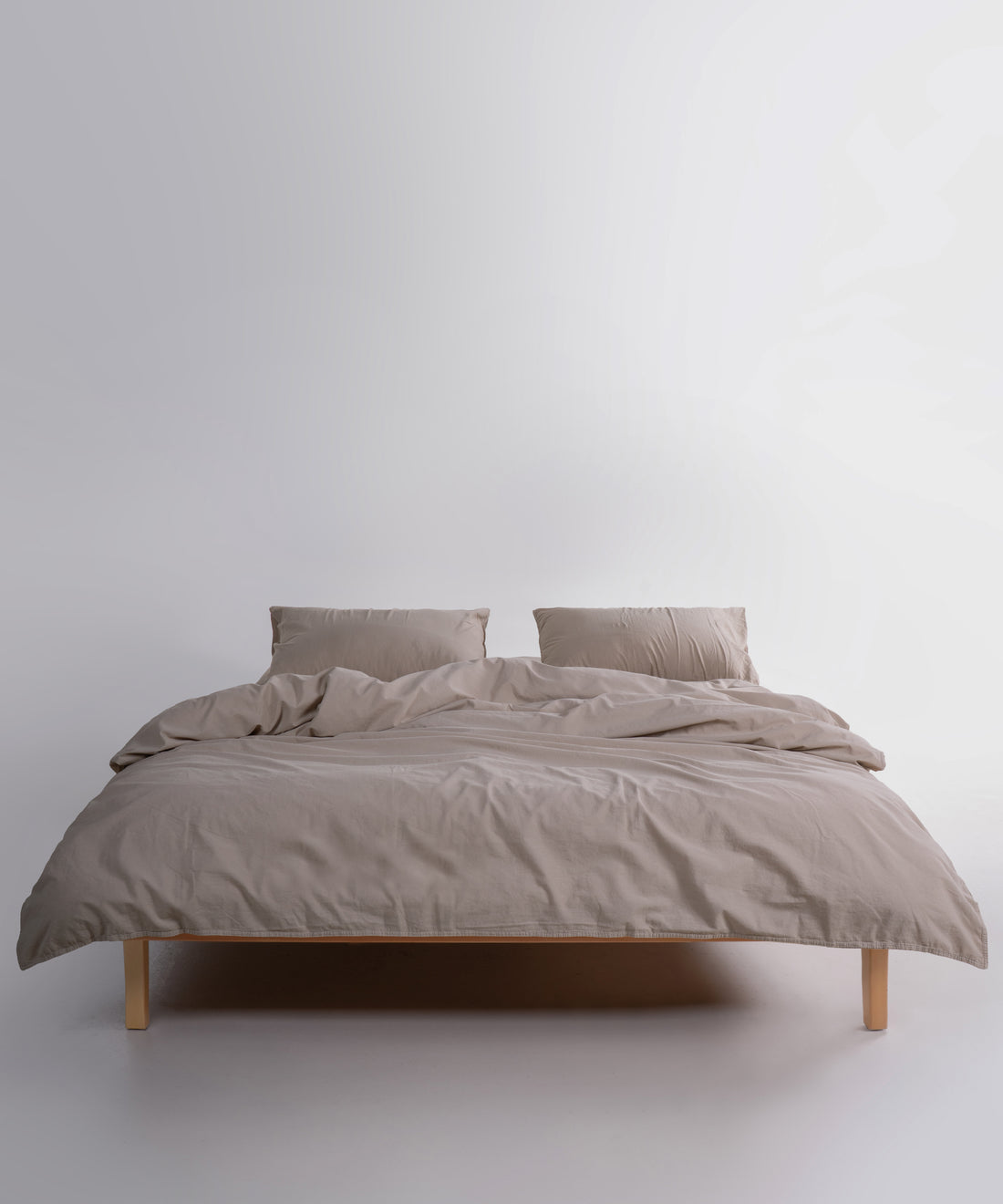 Stonewashed Ephesus 100% Soft Cotton Duvet Cover Oxfordtan