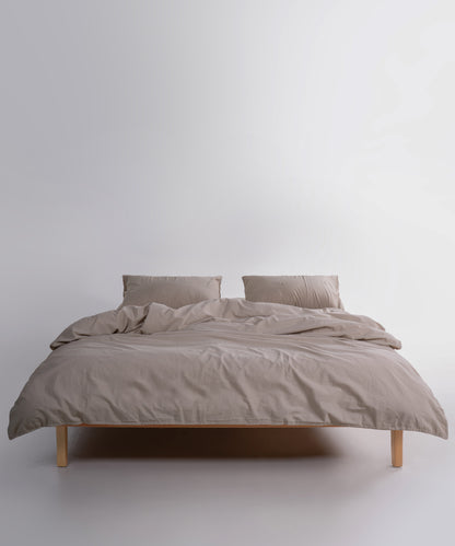 Stonewashed Ephesus 100% Soft Cotton Duvet Cover Oxfordtan