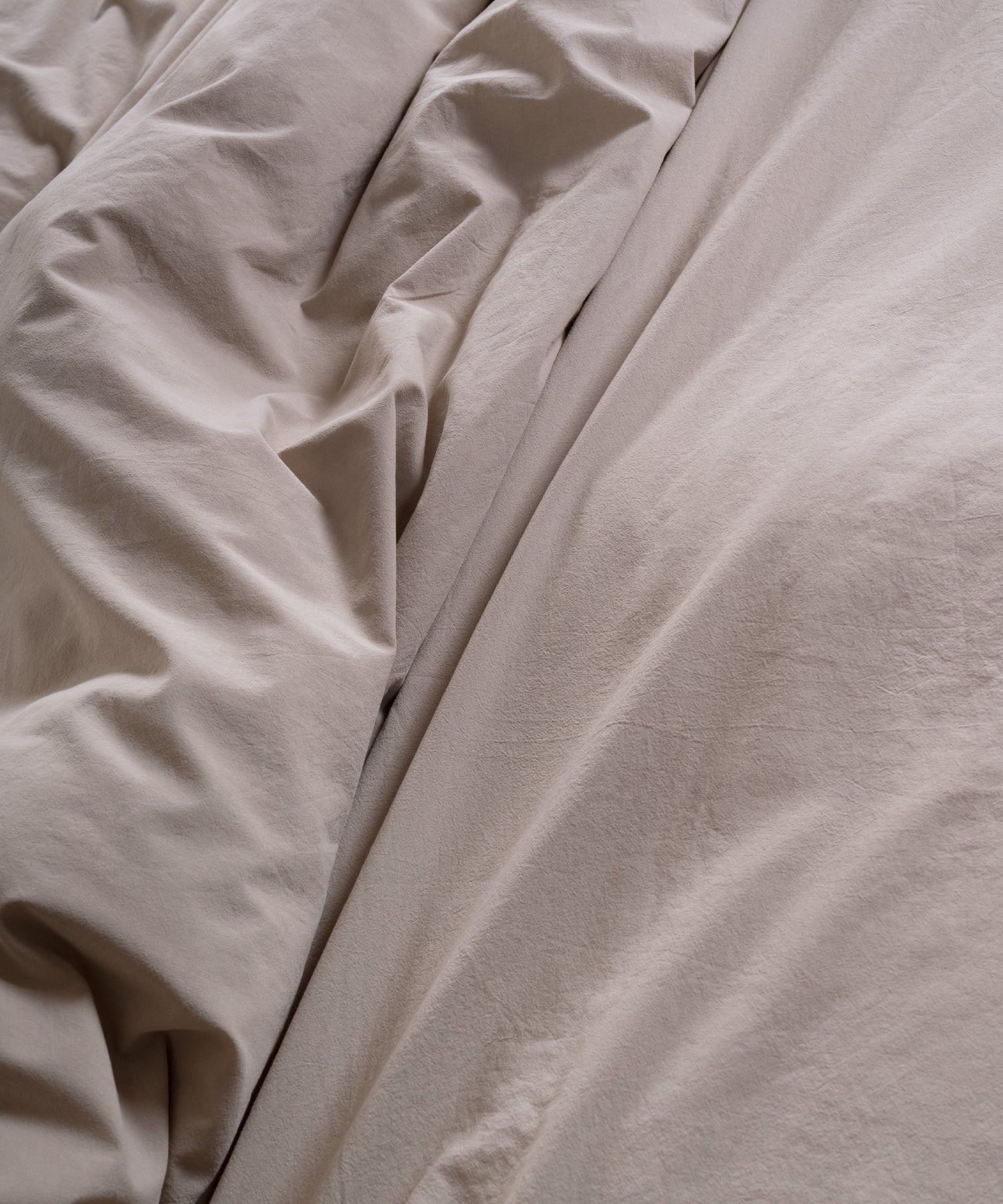 Stonewash 100% Soft Cotton Duvet Cover Set Oxfordtan - Beige