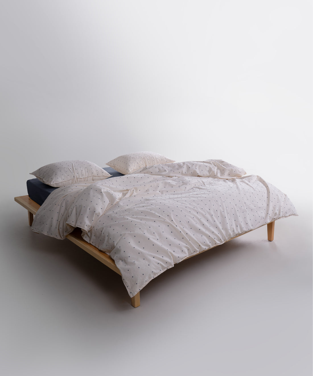 Garmenwashed Point 100% Cotton Duvet Cover Set