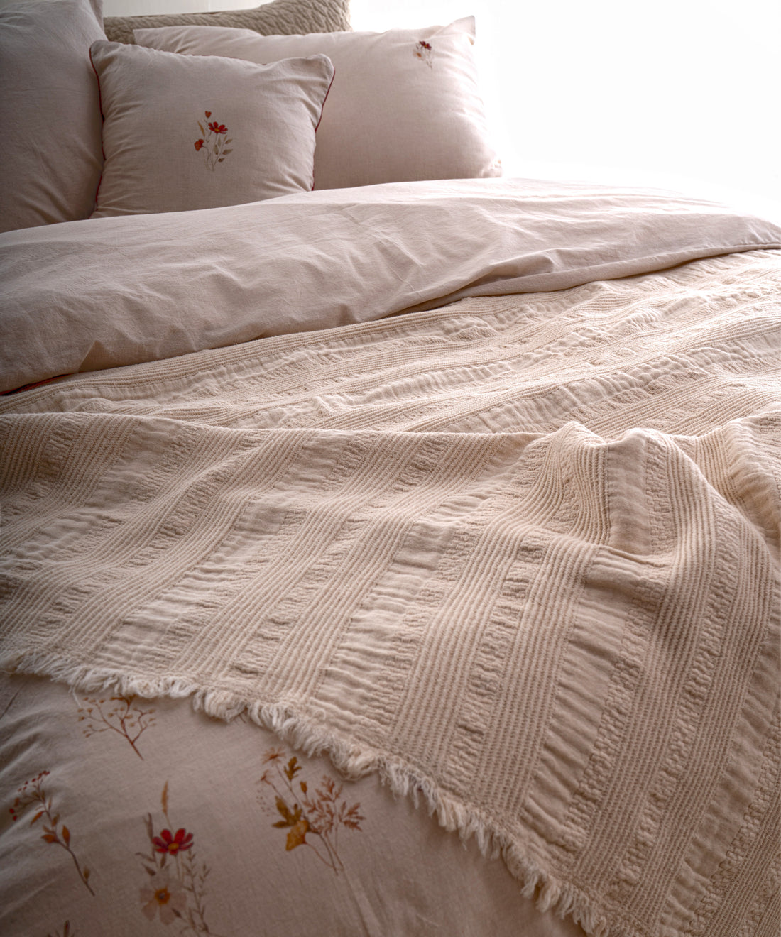 Brise Printanière 100% Cotton Garmentwash Throw