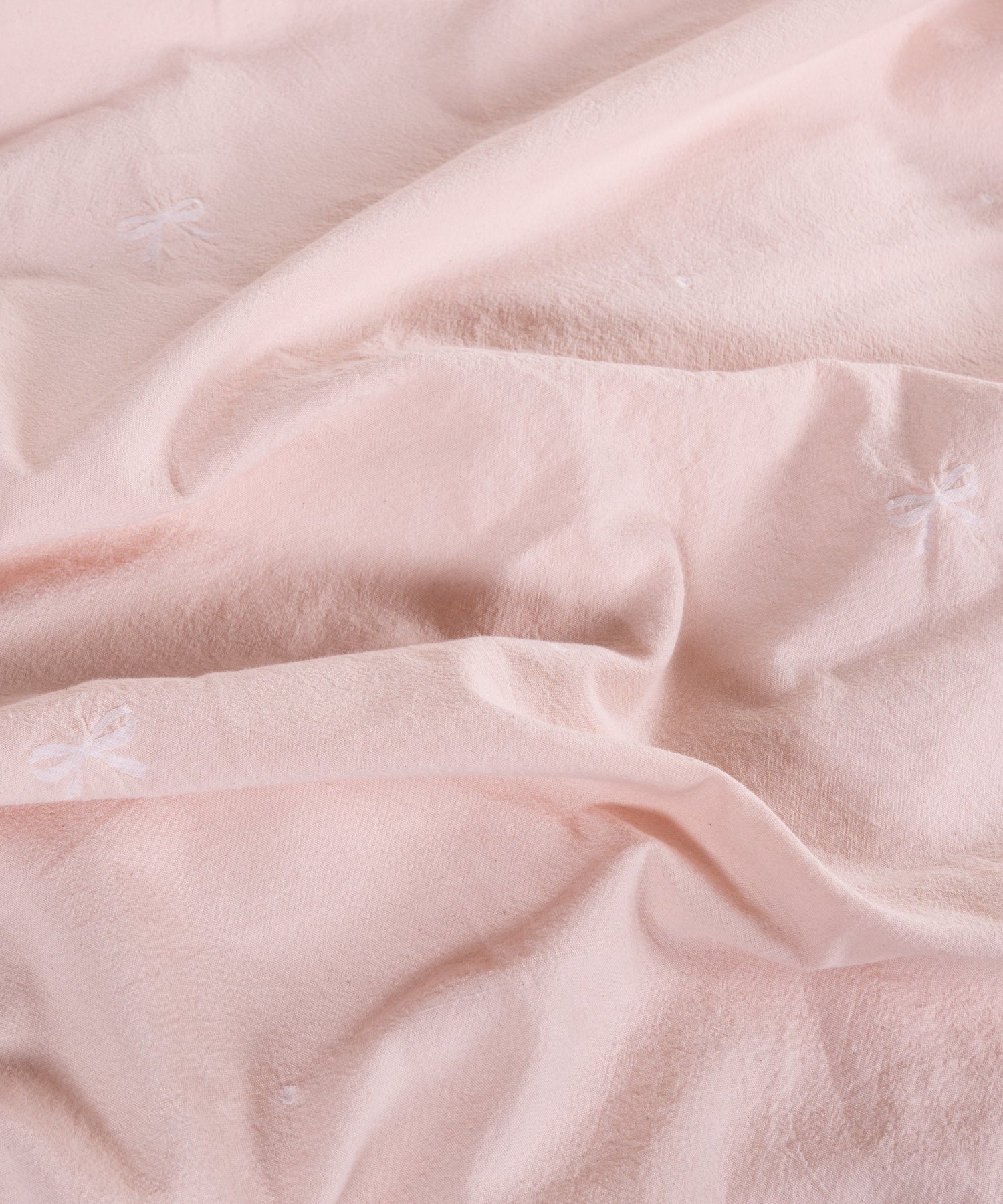 Stonewashed Ribbon Pristine 100% Cotton Duvet Cover Set | Ruffled