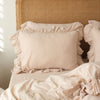 Exclusive Pristine Ruffled 100% Soft Cotton Pillowcases Pair - Stonewashed | Limasso
