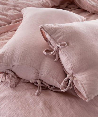 Esse 100% Soft Cotton Gauze/Muslin Duvet Cover Set - Pale Mauve