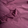 Exclusive Raspberry Ruffled 100% Soft Cotton Pillowcases Pair - Stonewashed | Limasso